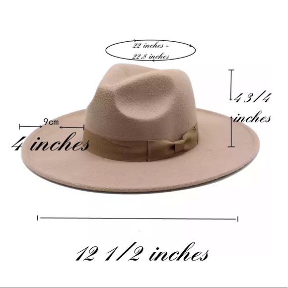 Wide Brim Wool Panama Boho Hat - Picture 3 of 7